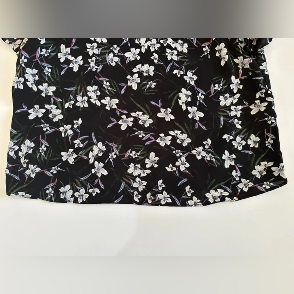 Banana Republic Black with Floral Print Floral Tank Top size Small - Picture 5 of 7